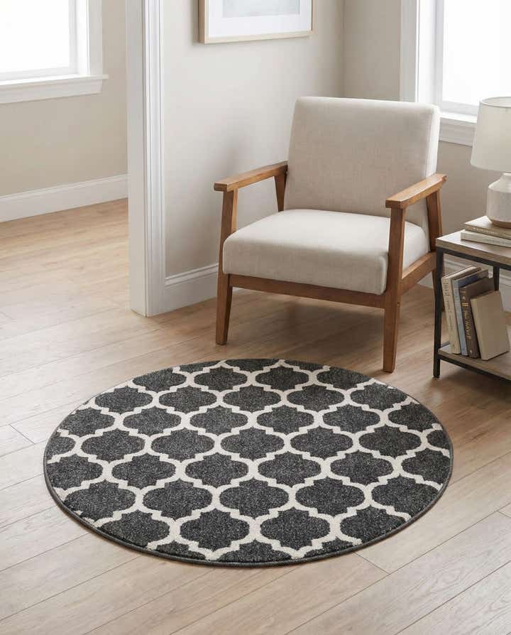 3' x 3' Lattice Round Rug