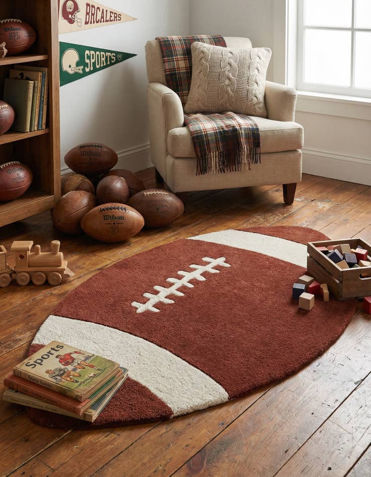 Detail image of 2' 5 x 4' 3 Playtime Kids Wool Freeform Rug