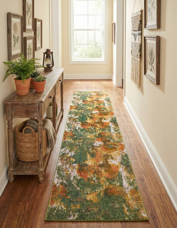 Detail image of 2' 7 x 12'  Washable Haerfest Runner Rug