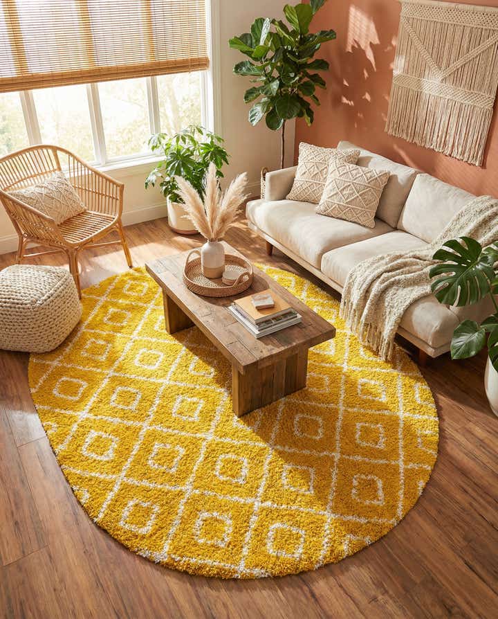7' 10 x 10' Lattice Shag Oval Rug