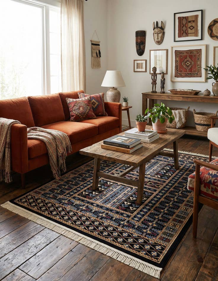 Detail image of 5' 3 x 7' Bokhara Rug