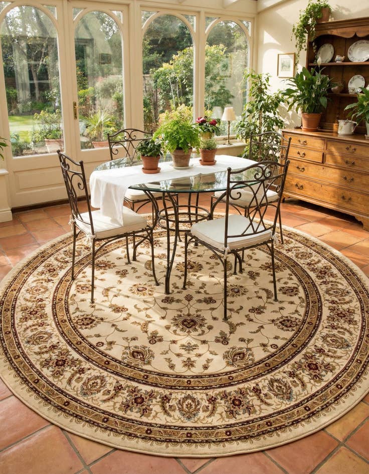 Detail image of 13' x 13' Classic Agra Round Rug