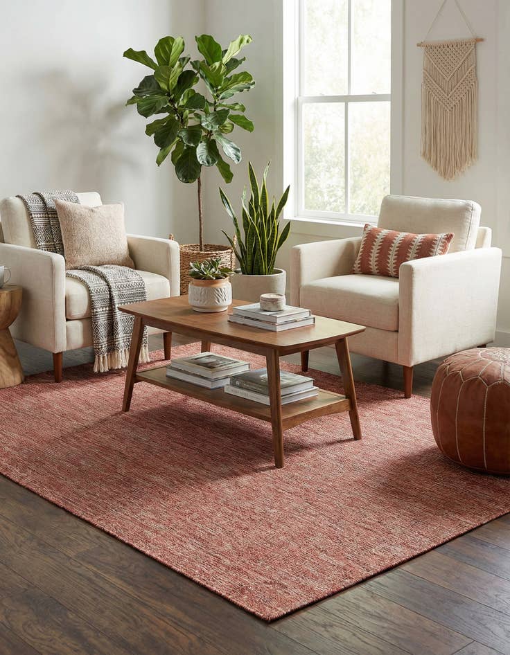 Detail image of 5' 3 x 8' Washable Solid Indoor / Outdoor Rug