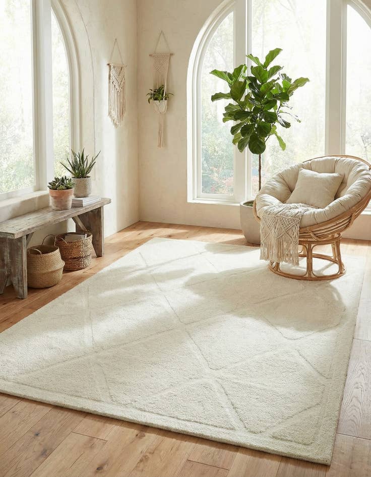 Detail image of 9' x 12' Lattice Shag Rug