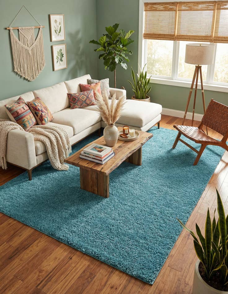 Detail image of 7' x 10' Soft Solid Shag Rug