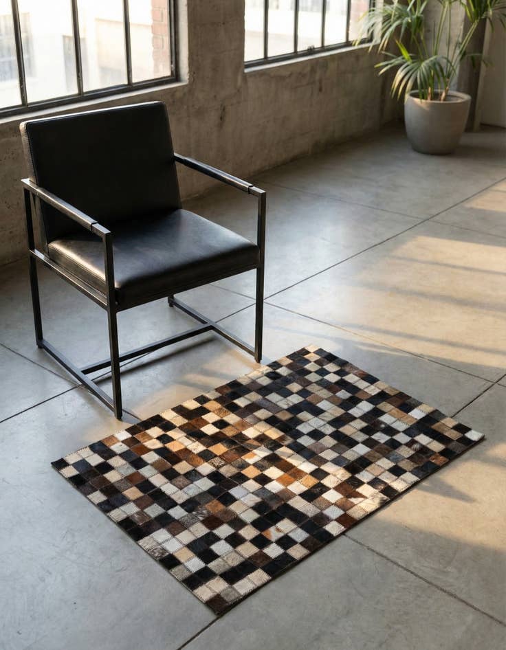 Detail image of 2' x 3' Cowhide Leather Rug