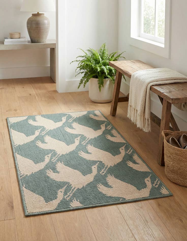 Detail image of 2' x 3' Washable Coastal Indoor / Outdoor Rug