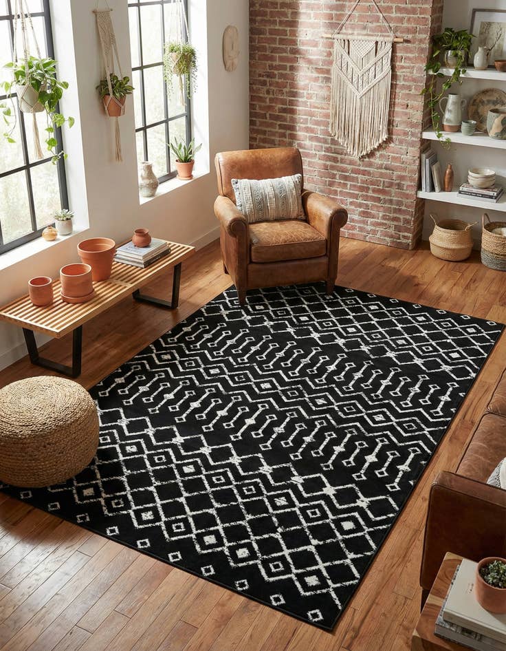 Detail image of 5' 3 x 8' Kasbah Trellis Rug