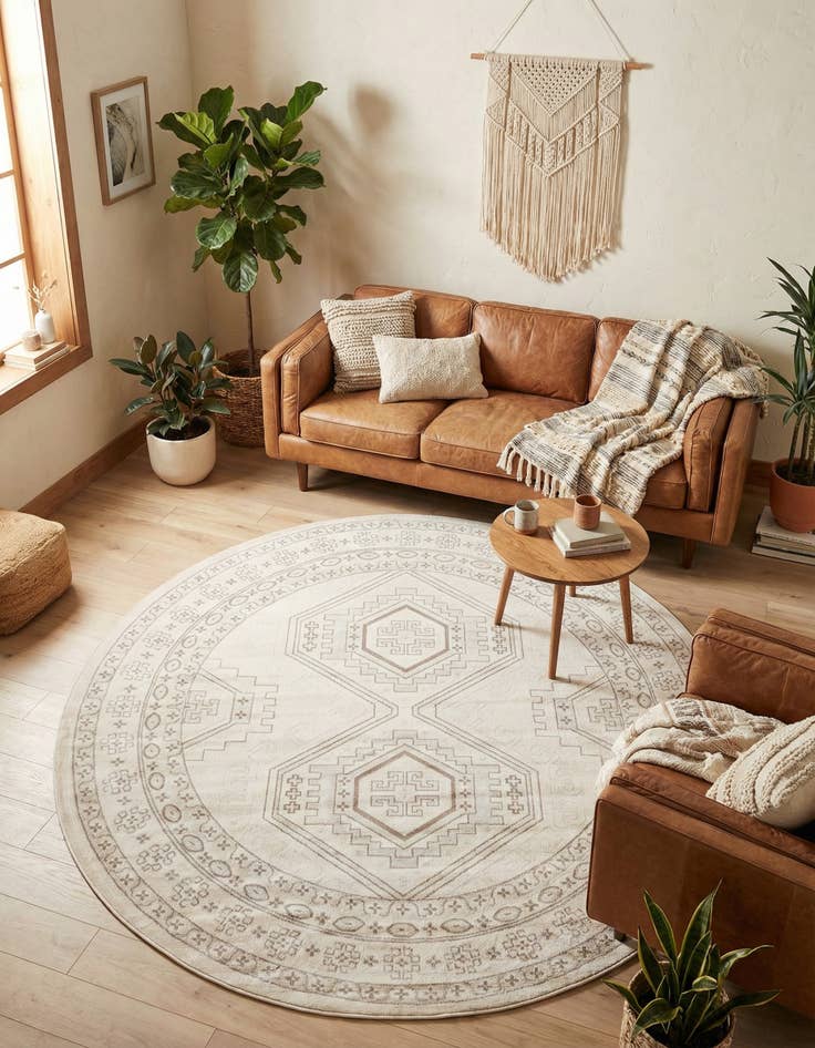 Detail image of 7' 10 x 7' 10 Charlotte Round Rug