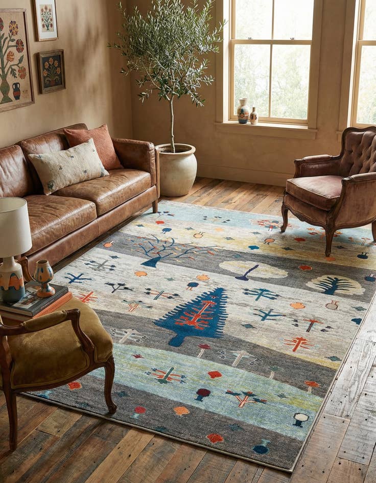 Detail image of 7' 10 x 10' Washable Vivid Rug