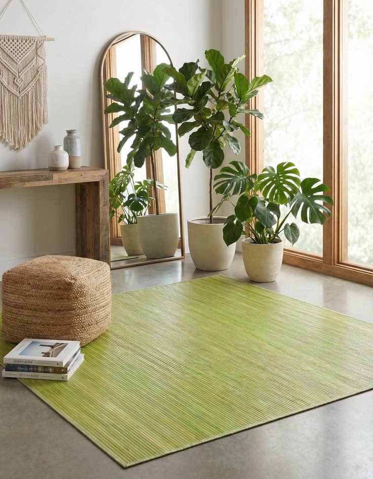 Detail image of 7' 10 x 7' 10 Bamboo Square Rug