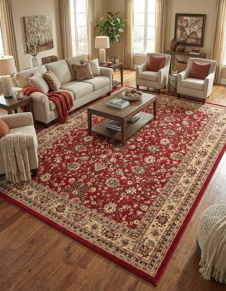 Detail image of 9' x 12' Kashan Design Rug