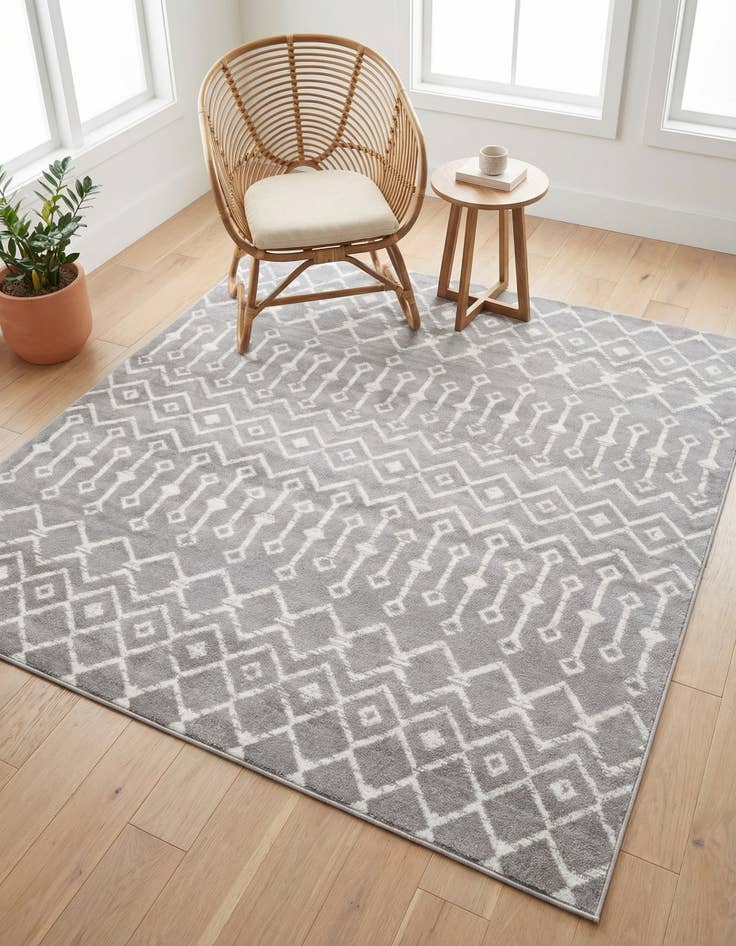 Detail image of 6' x 6' Kasbah Trellis Square Rug