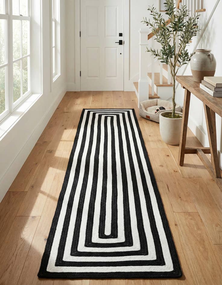 Detail image of 2' x 8'  Hand Woven Eco Verse   Washable Indoor / Outdoor Runner Rug