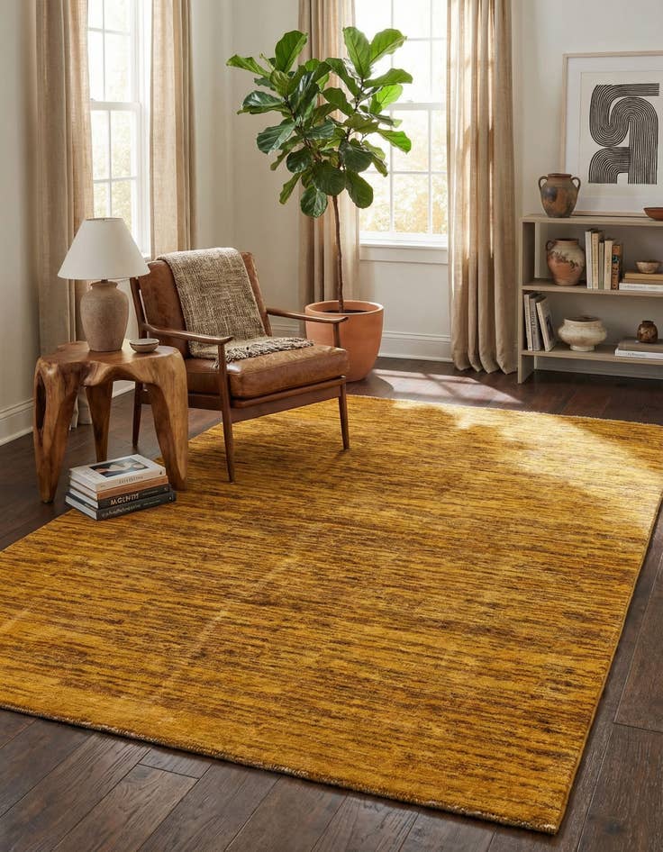 Detail image of 4' 2 x 6' 2 Hand Knotted Modern Ziegler Oriental Rug