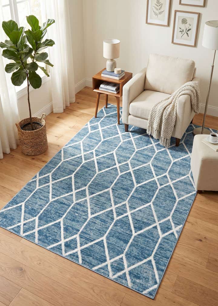 5' x 8' Lattice Trellis Rug