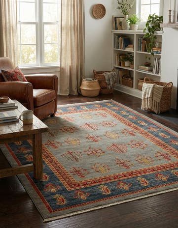 Light Blue Kashkuli Gabbeh Rug