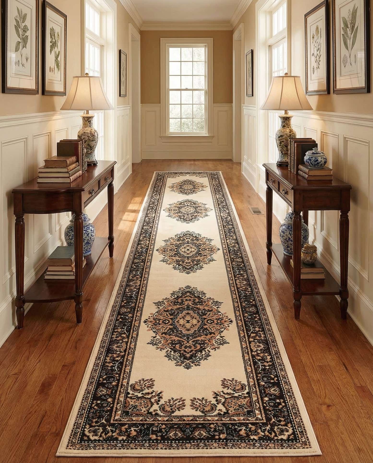 3' x 16' 5 Mashad Design Runner Rug
