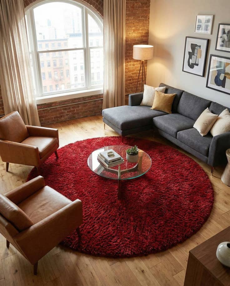 Detail image of 7' 10 x 7' 10 Marilyn Monroe™ Shag Round Rug