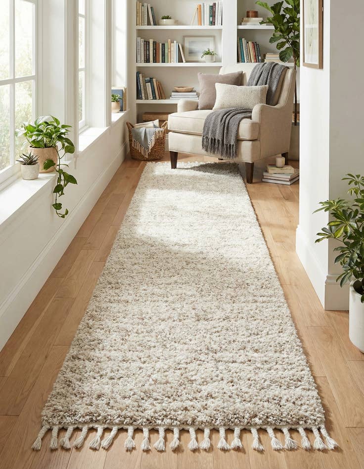 Detail image of 2' 7 x 12' Athena Shag Runner Rug