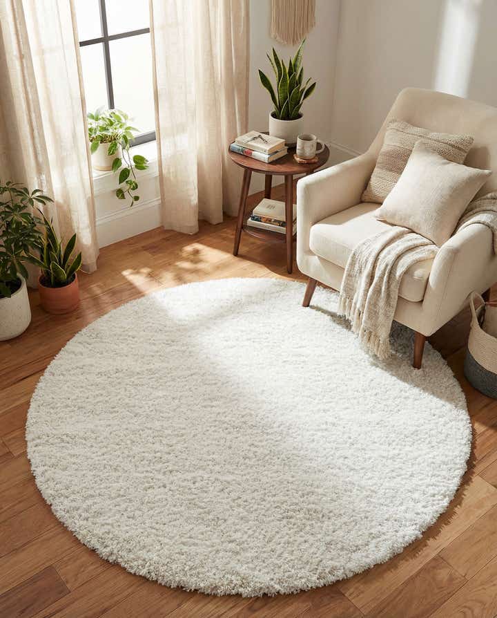 5' 3 x 5' 3 Zermatt Shag Round Rug