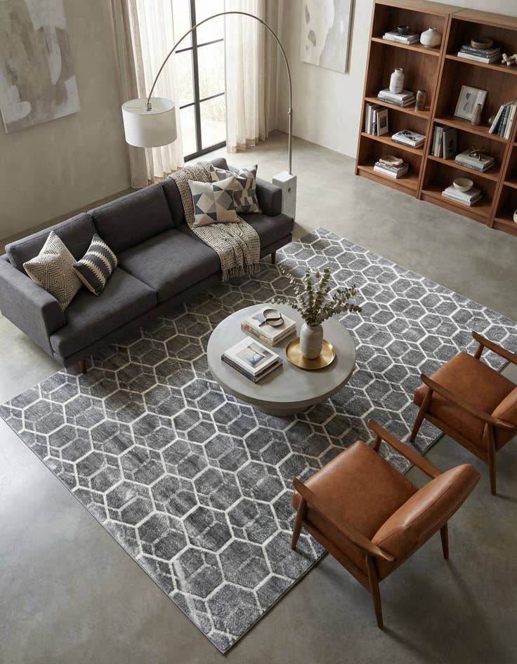 Detail image of 9' 10 x 14' Lattice Trellis Rug