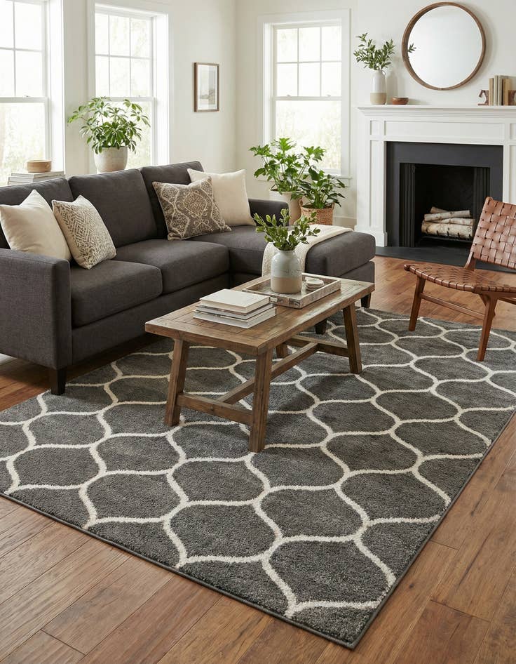 Detail image of 6' x 9' Trellis Frieze Rug