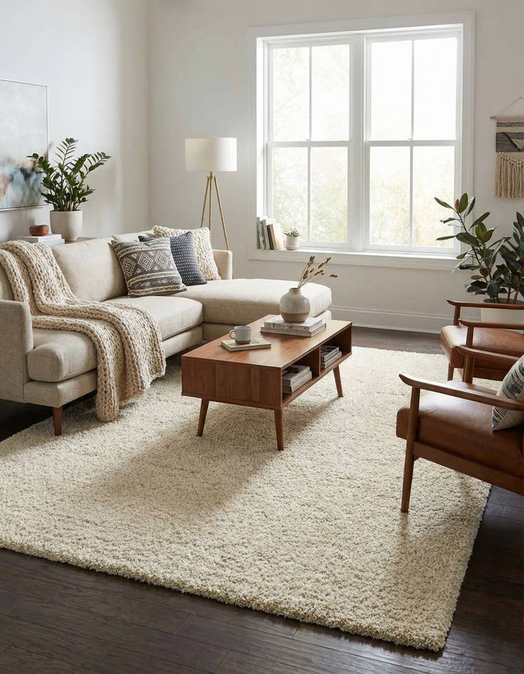 Detail image of 9' x 12' Solid Shag Rug