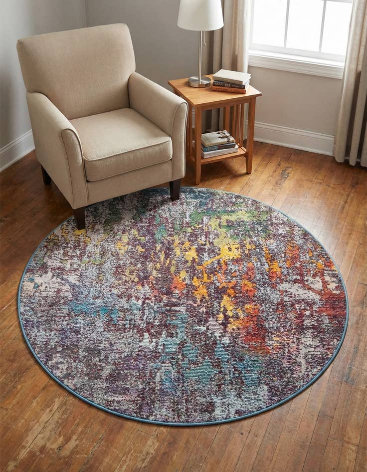 Detail image of 4' x 4' Starlight Round Rug