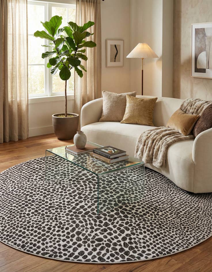 Detail image of 10' 8 x 10' 8 Easy-Clean Jill Zarin Cape Town Indoor / Outdoor Round Rug