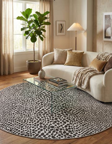 10' 8 x 10' 8 Easy-Clean Jill Zarin Cape Town Indoor / Outdoor Round Rug