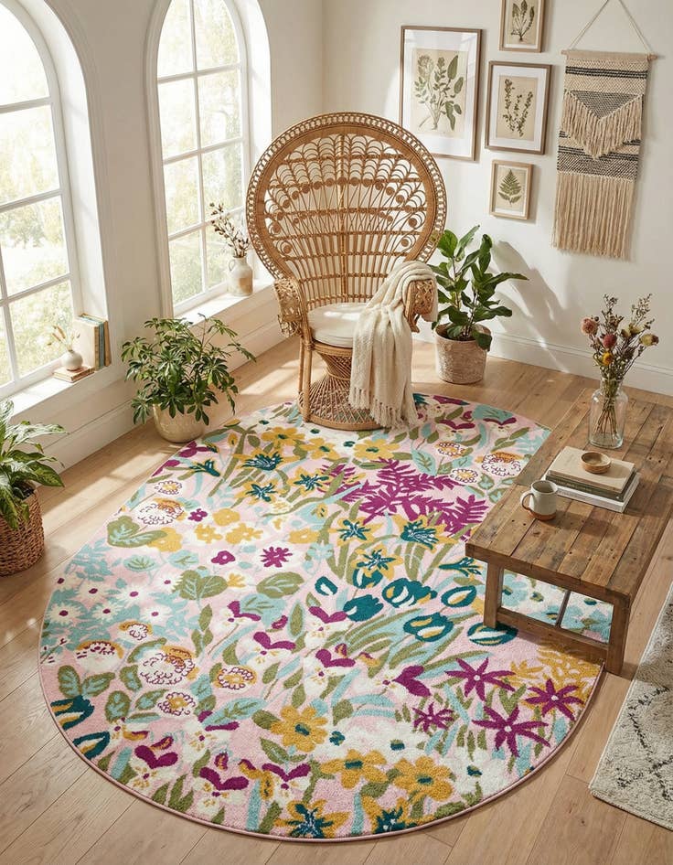 Detail image of 7' 10 x 10' Bloom Oval Rug
