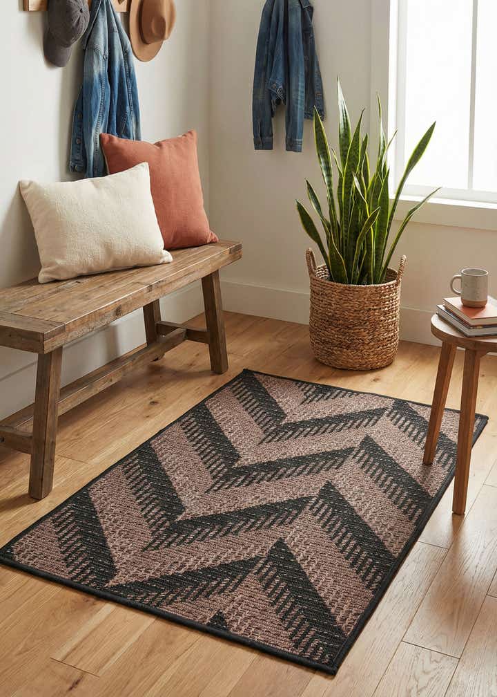 2' 2 x 3' Easy-Clean Modern Indoor / Outdoor Rug