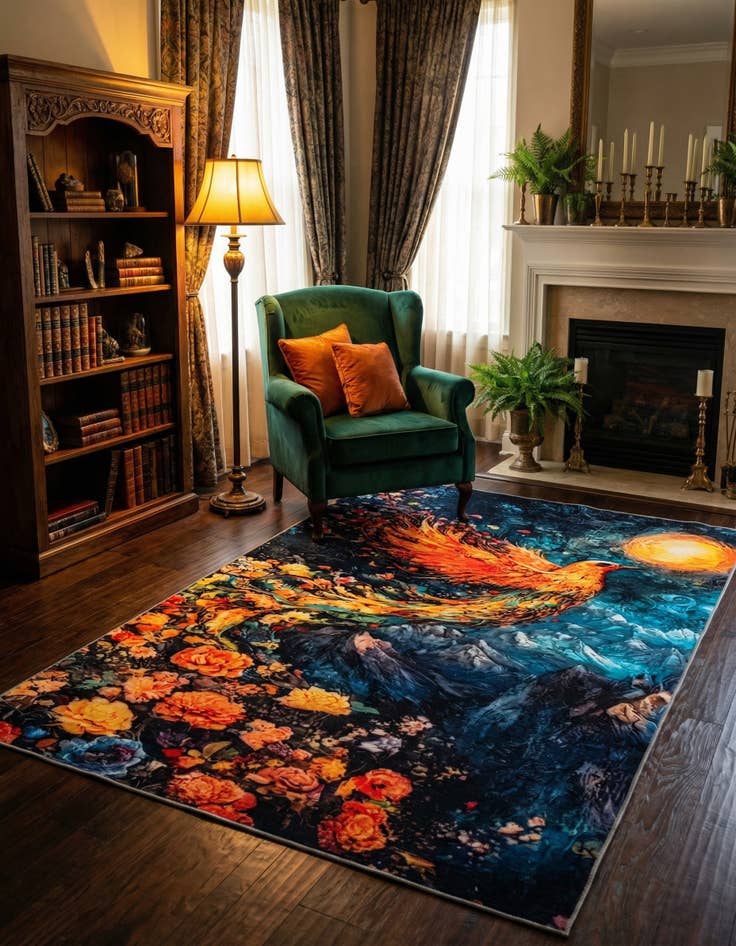 Detail image of 8' x 10' Mystic Garden Rug