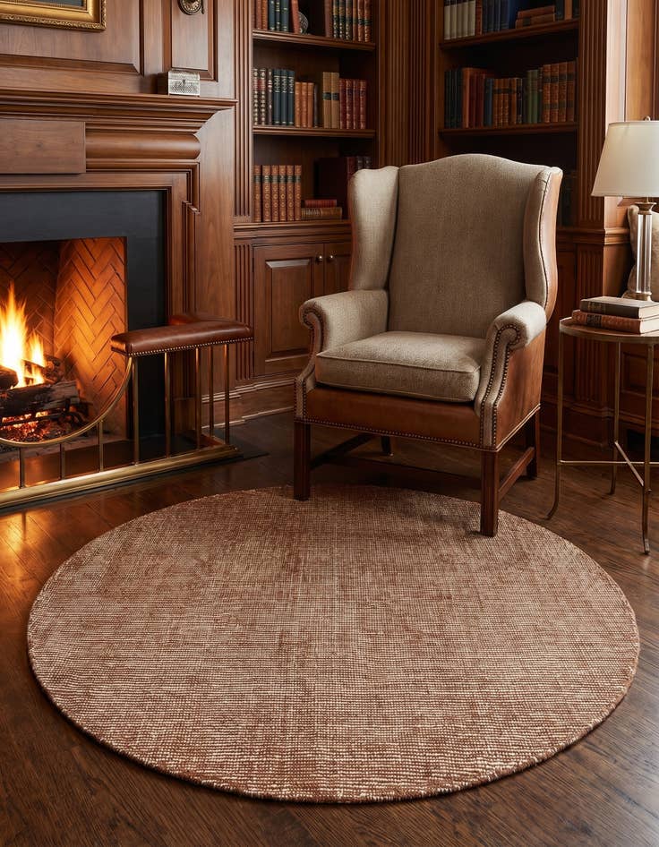 Detail image of 5' 1 x 5' 1 Hand Woven Jill Zarin English Manor Wool Round Rug