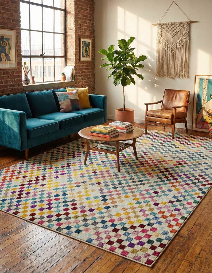 Detail image of 9' x 12' 2 Washable Theia Rug