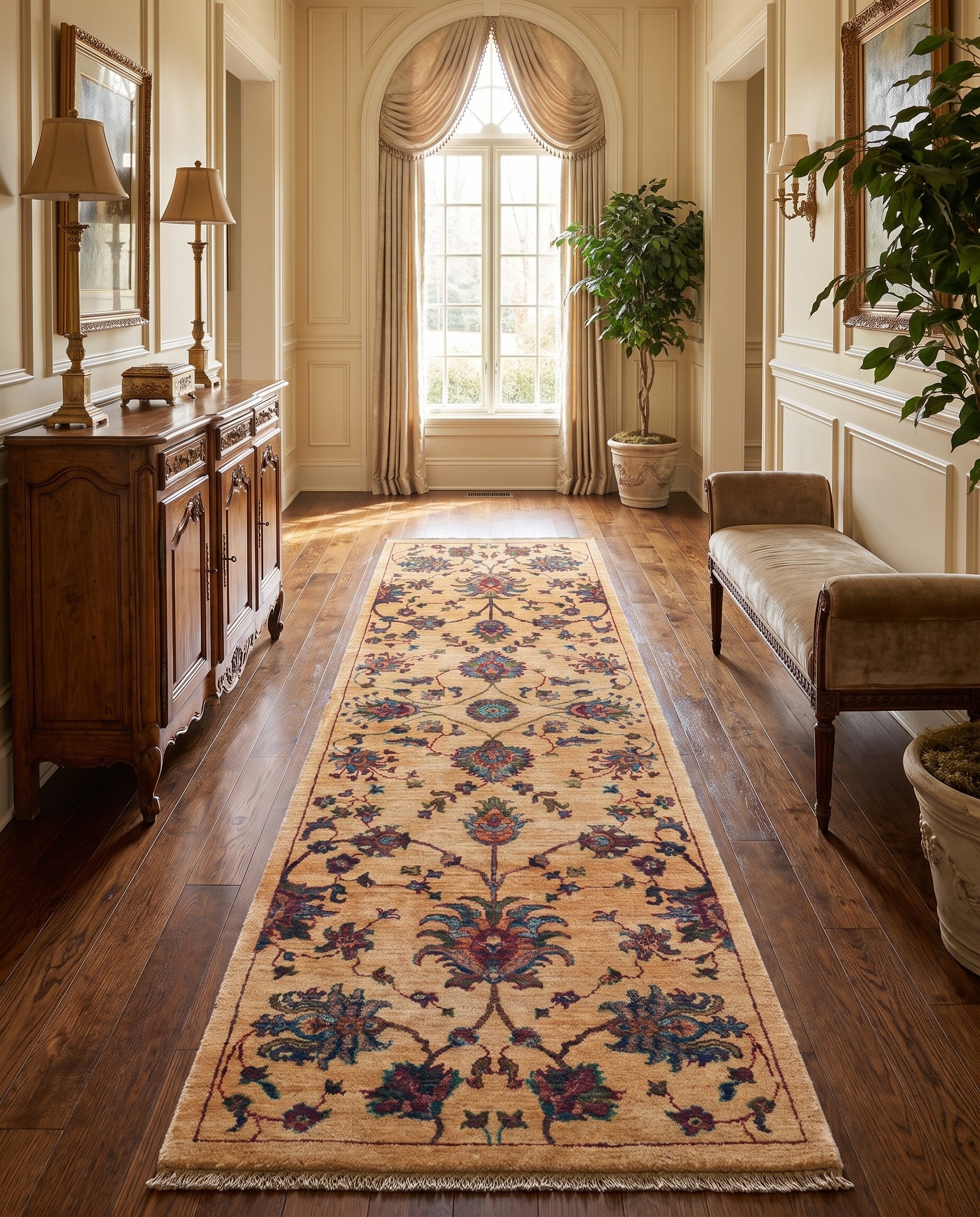 2' 7 x 7' 10 Hand Knotted Ariana Ziegler Runner Rug