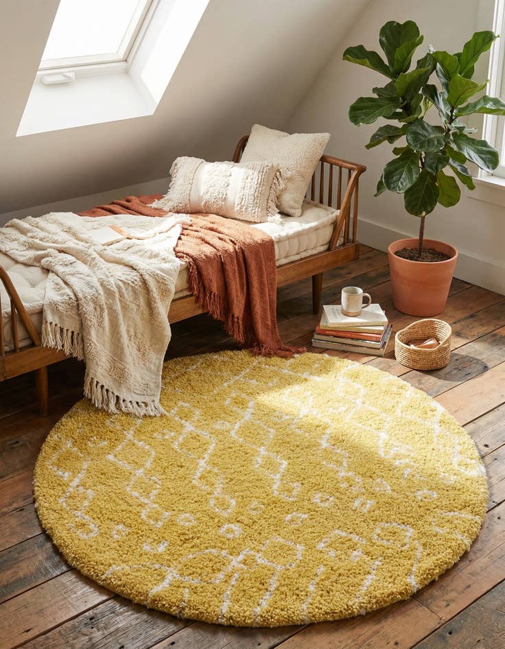 Detail image of 5' x 5' Marrakesh Shag Round Rug