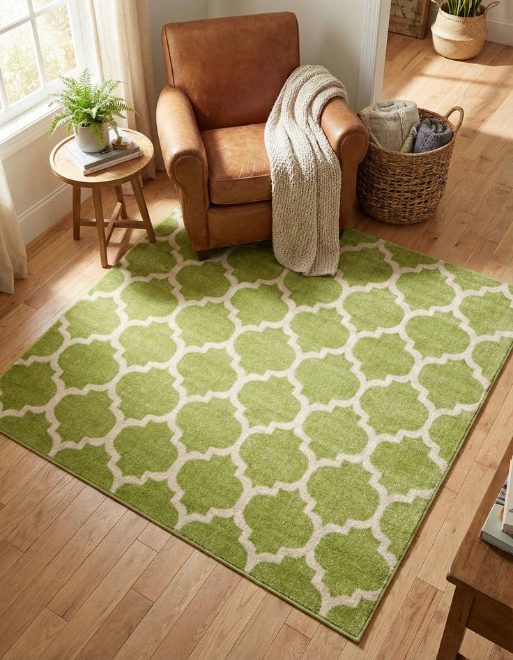 Detail image of 6' x 6' Lattice Square Rug