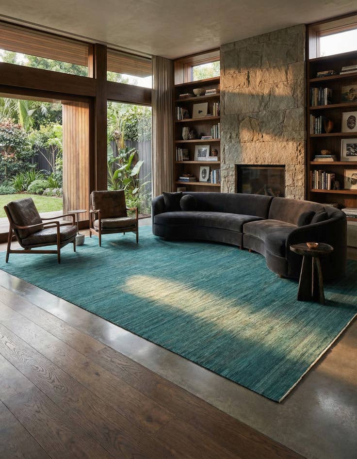 Detail image of 13' 5 x 17' 11 Hand Woven Kilim Afghan Wool Rug