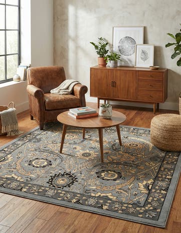 Dark Gray Neda Square Rug