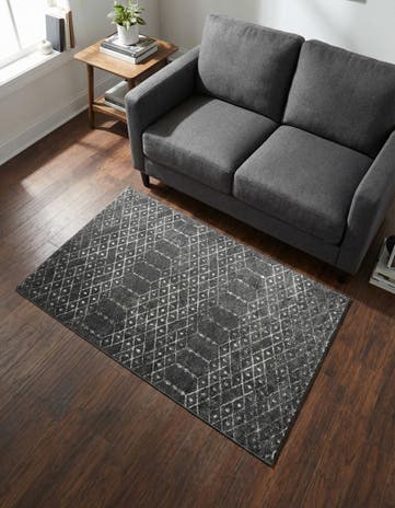 Charcoal Gray Paxon Trellis Rug