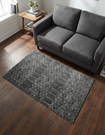 Charcoal Gray Paxon Trellis Rug