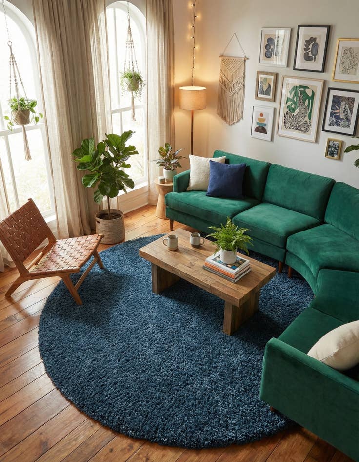 Detail image of 10' x 10' Zermatt Shag Round Rug