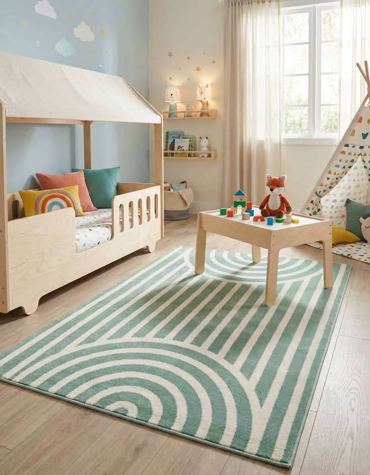 Detail image of 4' x 6' Whimsy Kids Rug