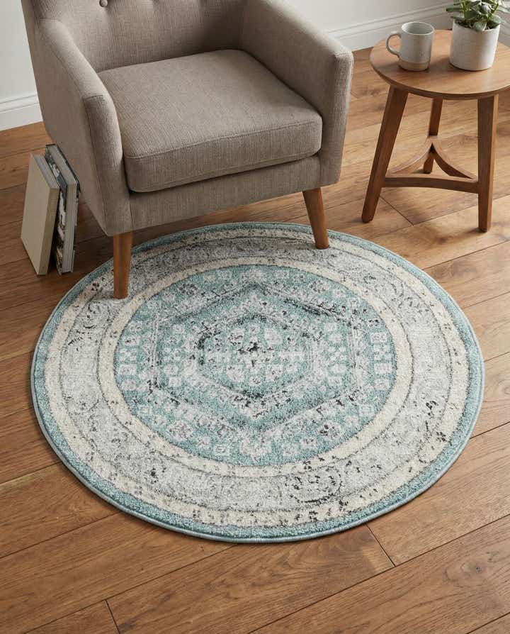 90cm x 90cm Aurelia Alfombra redondo
