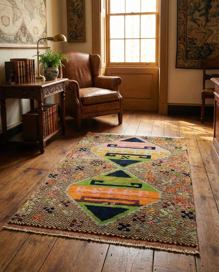 Detail image of 2' 9 x 4' 2 Hand Knotted Balouch Wool Rug