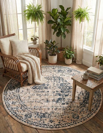 5' 3 x 5' 3 Villa Round Rug