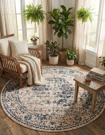 5' 3 x 5' 3 Villa Round Rug