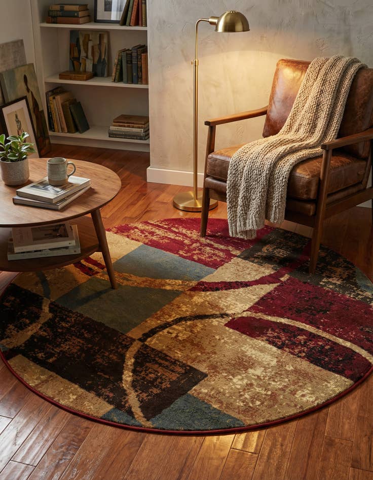 Detail image of 5' 3 x 5' 3 Cafe Round Rug